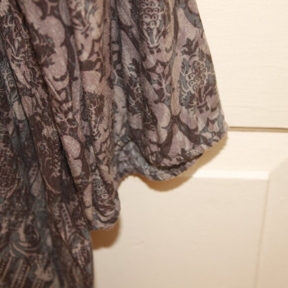 Women's Sonoma Peasant Boho Blouse Top Like New XL Purple & Black - Picture 3 of 4